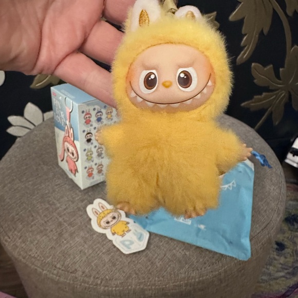 Yellow “P” Pin For Love Labubu Plush Key Holder - Picture 4 of 5